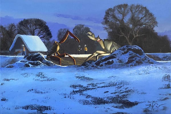 crab oilpaining olieverfschilderij