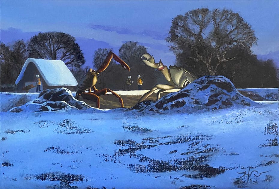 crab oilpaining olieverfschilderij